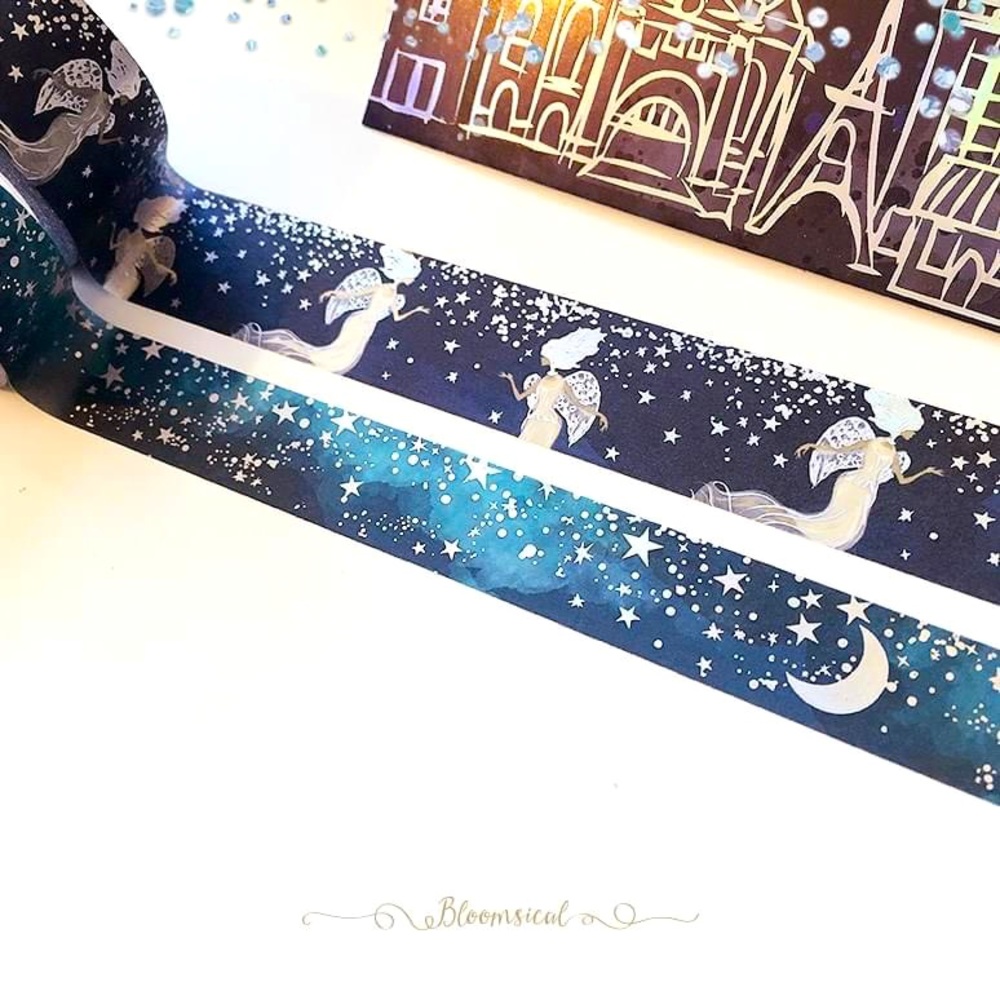 Bloomsical Washi- Silver Foil Angels set of boutique washi from Australia.